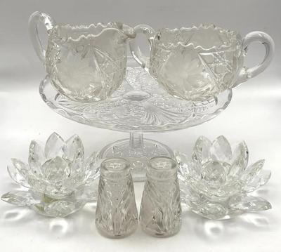 Lotus Crystal Votives, Cream & Sugar Set + More
