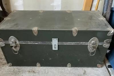 Vintage Metal Foot Locker