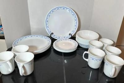 Morning Blue Corelle Dish Set