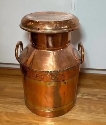 Nestles Copper Milk Can