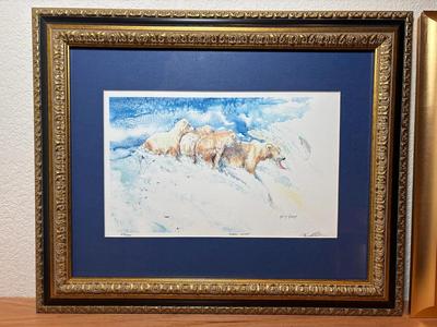 Pair of Keith Greba Framed Bear Prints