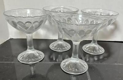 Williams Sonoma Glass Heart Compote Dishes