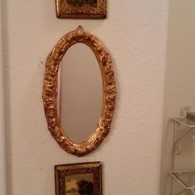 Ornate mirror, artwork
