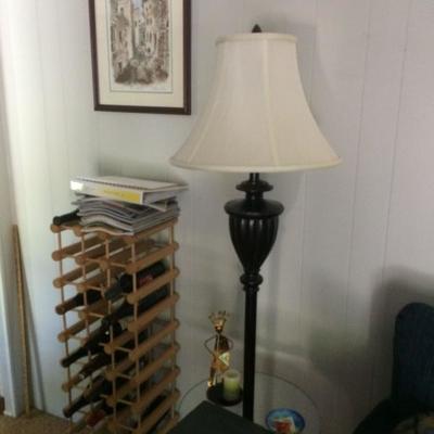 Lamp. wine rack