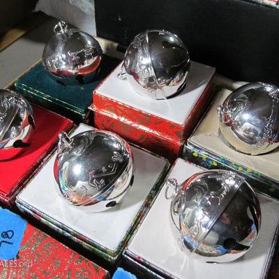 Wallace silver plated Christmas ornaments 1972-2000