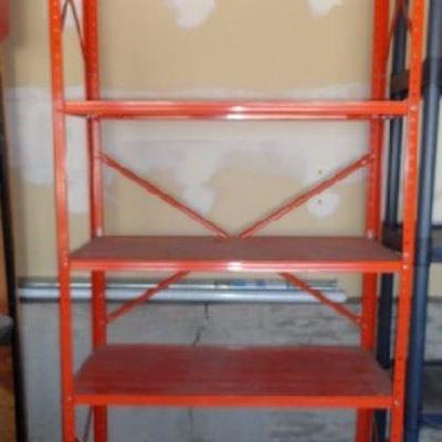 Orange Metal Shelving Unit
-5 Shelves (needs cleaning) : 36