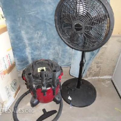 4' Lasko Floor Fan & Heavy Duty Shop-Vac

-12 Gallon Shop-Vac, 4.5 H.P. With attachments