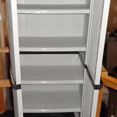 Workforce storage cabinet
-Five shelves (needs cleaned) : 30 1/2
