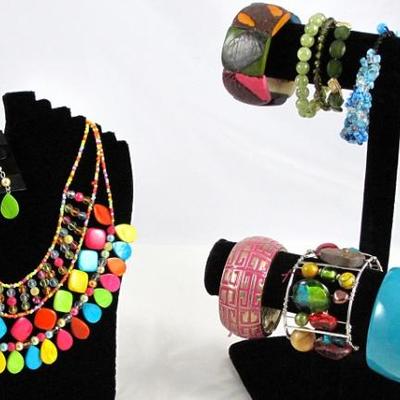Great collection of bright colored fun costume jewelry
