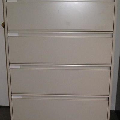 Metal 4-drawer lateral file cabinet