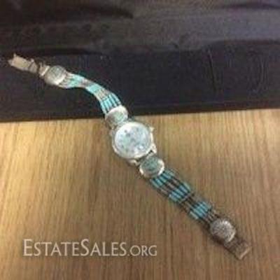 Silver & Turquoise Watch