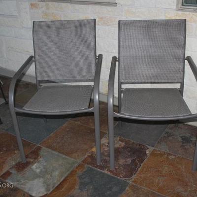 pair of patio chairs
