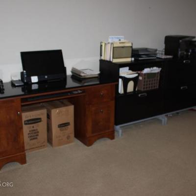 home office desk, organizer, supplies
