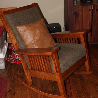 mission style rocking chair
