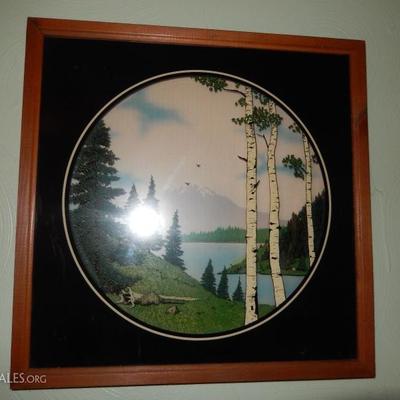 reverse on glass painting
