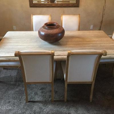 High end stone table and chairs  625.00 o.b.o.