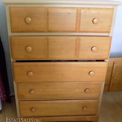 HCE056 Five Drawer Wooden Dresser
