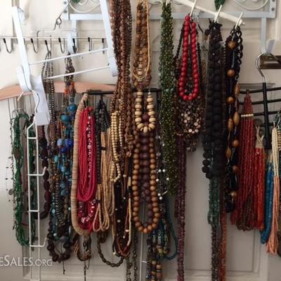 Extensive collection of costume jewelry.