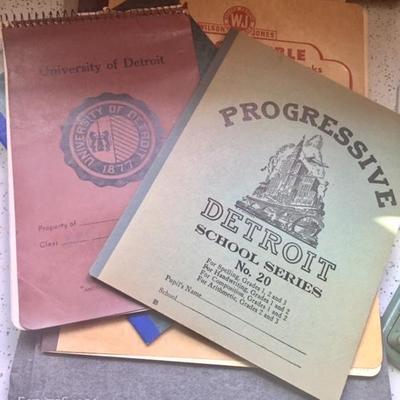 Vintage Detroit School Notebooks