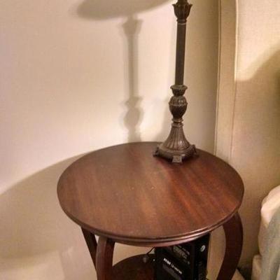 antique round side table