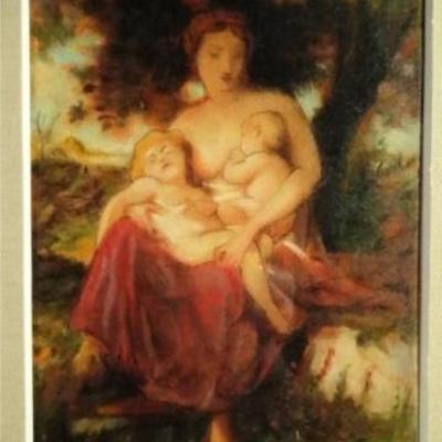 WILLIAM BOUGUEREAU OIL PAINTING ON VELLUM WITH PROVENANCE FROM HAMMER GALLERY NEW YORK