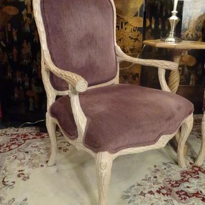 PAIR HOLLYWOOD REGENCY TWIG FORM ARMCHAIRS, LOUIS XV STYLE