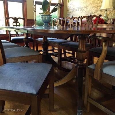 Antique Dining Table extends to seat 16