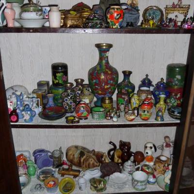 Beautiful antique and vintage trinkets of all kinds, including cloisonne 