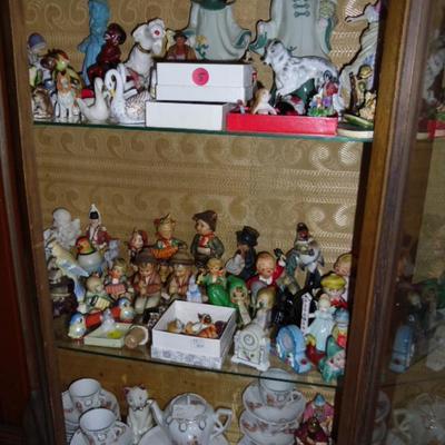 Figurines and miniature tea sets