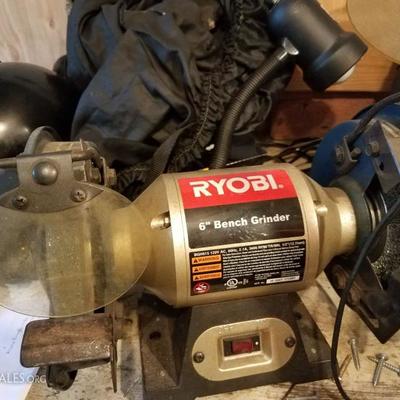 Ryobi bench grinder. There are other tools.