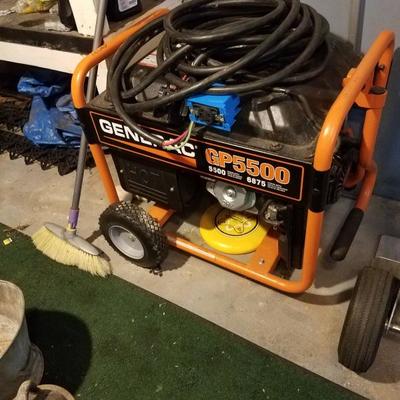 Generac GP5500 generator with cables for hard wiring