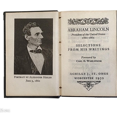 Election year timely:  One of three highly collectible miniature books on the topic of Abraham Lincoln, all from the collection of Archer...
