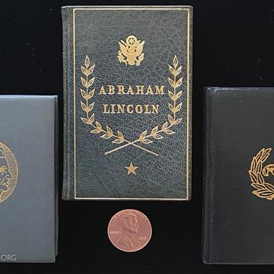 Three books of Lincolnalia, two by Forgue's highly-admired Black Cat Press, Chicago.  Center book by Achille St. Onge, who needs no...