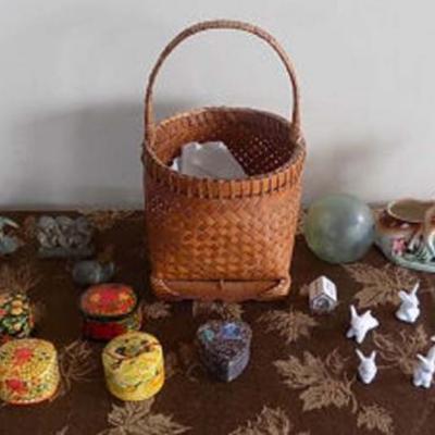 DDC037 Trinket Boxes, Miniature Figurines, Glass Ball, Basket & More!
