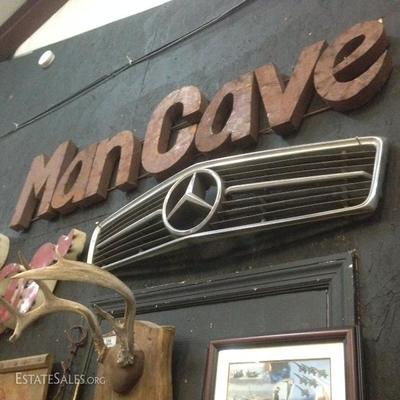 Metal Signs & Mercedes Grill