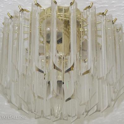 Mid-Century Lucite Entry Hall Chandelier (12