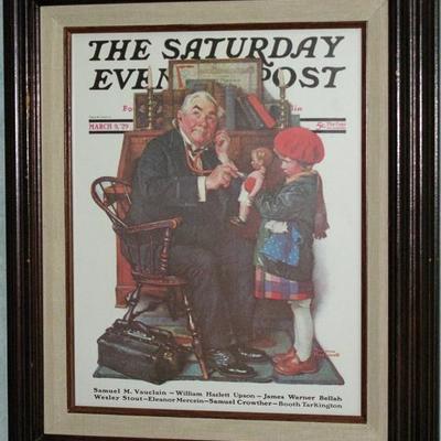 Norman Rockwell Framed Saturday Evening Post Magazine Cover March 9, 1929 (16