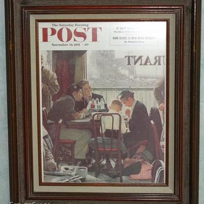 Norman Rockwell Framed Saturday Evening Post Magazine Cover (16
