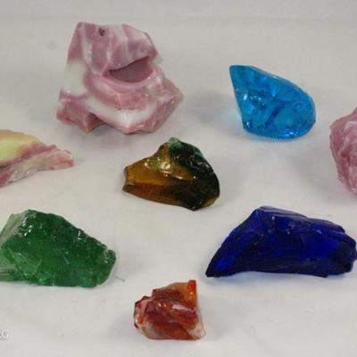 Collection of Various Slag Glass
