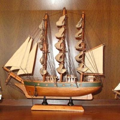 Vintage Wooden Model Ships