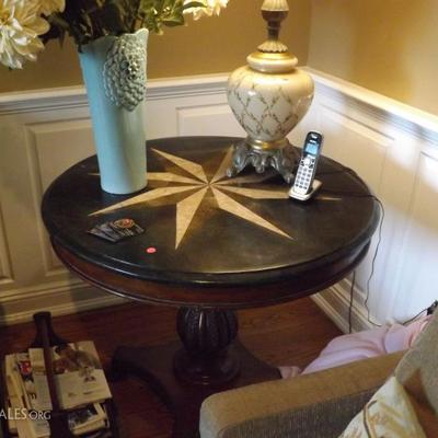 Marble Top Drum Table