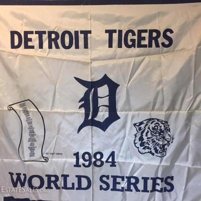 Detroit Tiger 1984 World Series Satin Banner