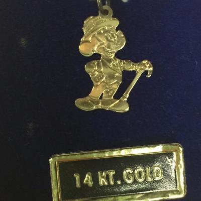 14kt gold Mickey Mouse charm