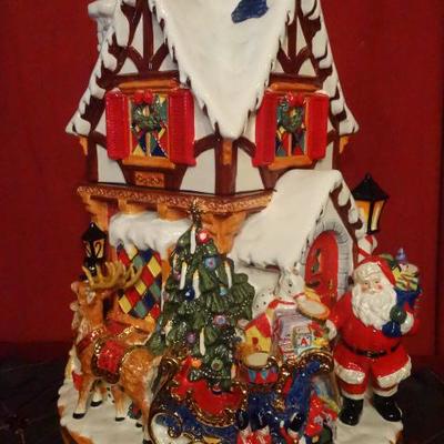 CHRISTOPHER RADKO CHRISTMAS CERAMIC COOKIE JAR IN ORIGINAL BOX