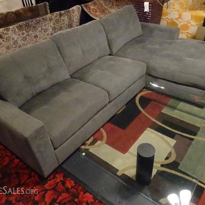NEW 2 PC SECTIONAL SOFA WITH RIGHT HAND CHAISE, USED ONLY FOR A REAL ESTATE STAGING - IMMACULATE CONDITION!