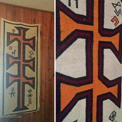 Mexican woven wall hanging