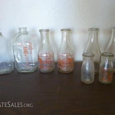 Various Milk Bottles