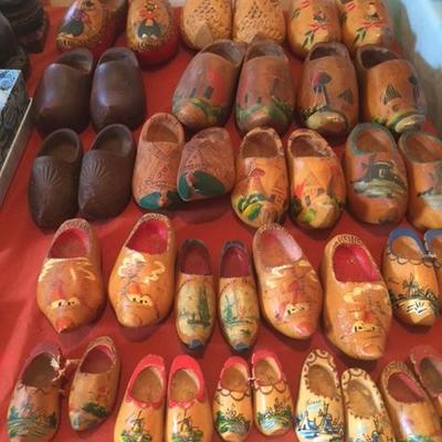 Assortment of Wooden Shoes.