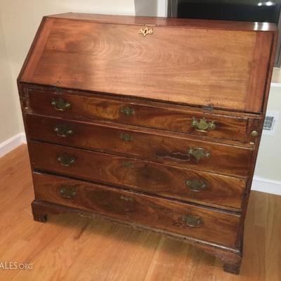 Early 19th c. Chippendale Style Slant Front Secretary