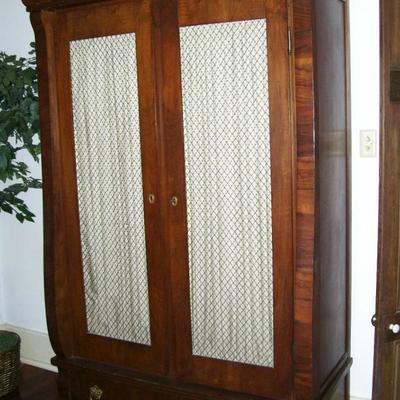 Nice antique armoire, with shelving and drawer